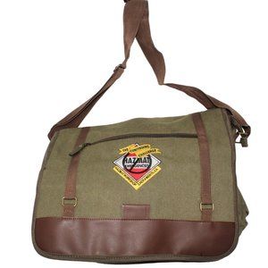 Sovrano Olive Valore Canvas Messenger Bag HazMat Advertising Embroidery Travel